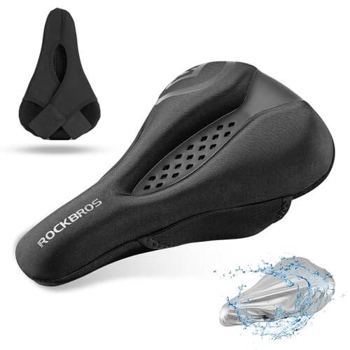 ROCKBROS Bike Seat Cover Bike Seat Cushion for Men Women Comfortable Gel Padded Bicycle Seat Cushion Compatible with Peloton, Outdoor & Indoor - 6
