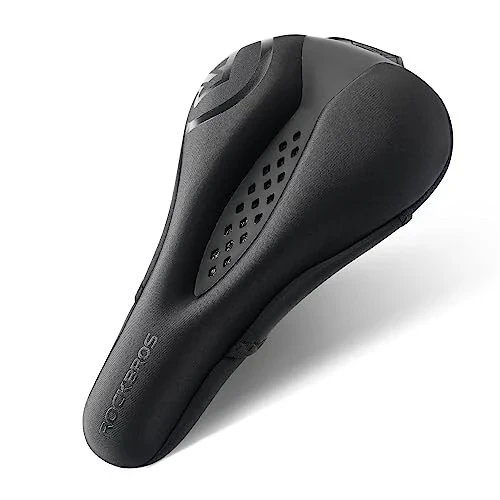 ROCKBROS Bike Seat Cover Bike Seat Cushion for Men Women Comfortable Gel Padded Bicycle Seat Cushion Compatible with Peloton, Outdoor & Indoor - ROCKBROS