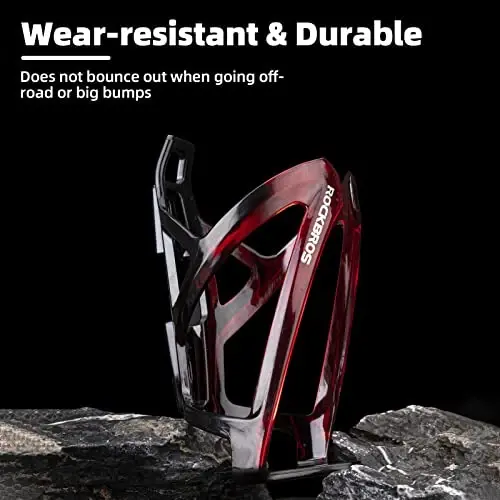 ROCKBROS Bike Water Bottle Holder Ultra-Light Bicycle Bottle Cages with Screws Tool, Universal Bike Cup Holder for Road MTB Mountain Bikes Cycling Accessories（2 Pack） 