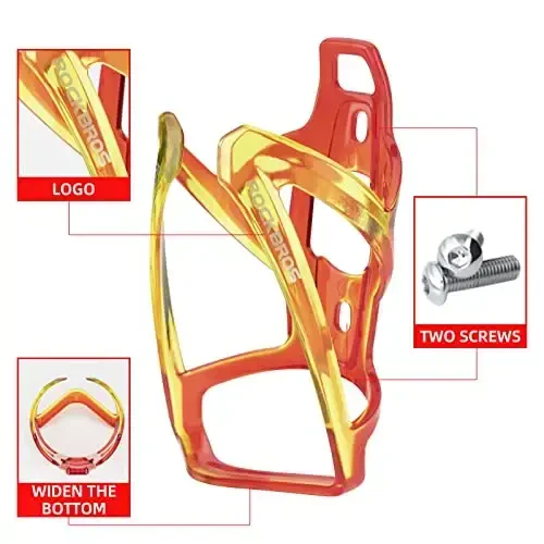 ROCKBROS Bike Water Bottle Holder Ultra-Light Bicycle Bottle Cages with Screws Tool, Universal Bike Cup Holder Rack for Road MTB Bikes… - 4