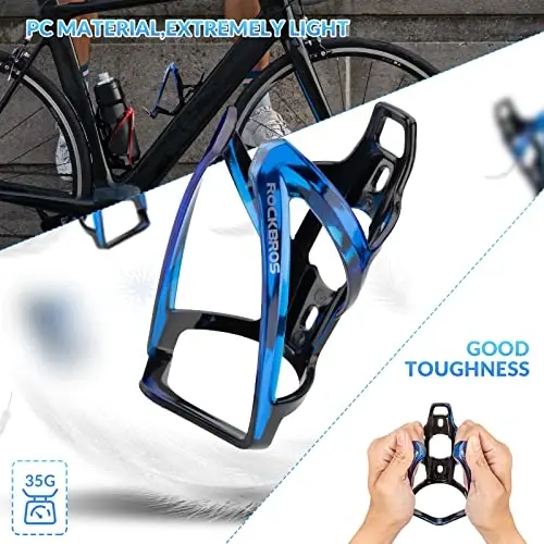 ROCKBROS Bike Water Bottle Holder Ultra-Light Bicycle Bottle Cages with Screws Tool, Universal Bike Cup Holder Rack for Road MTB Bikes… - 3