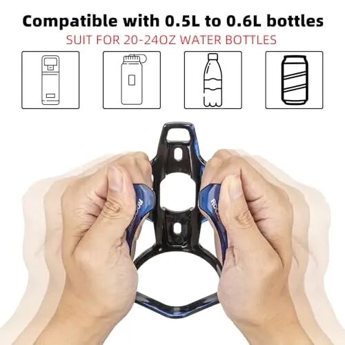 ROCKBROS Bike Water Bottle Holder Ultra-Light Bicycle Bottle Cages with Screws Tool, Universal Bike Cup Holder Rack for Road MTB Bikes… - 2