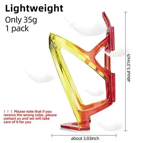 ROCKBROS Bike Water Bottle Holder Ultra-Light Bicycle Bottle Cages with Screws Tool, Universal Bike Cup Holder Rack for Road MTB Bikes… (Pack of 2) - 3
