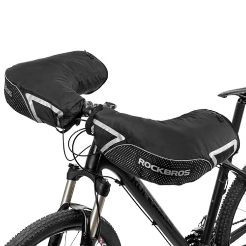 ROCKBROS Bike Handlebar Mittens Winter Extreme Cold Weather Mountain Commuter MTB Fat Bike Bar Covers Cyclist Pogies Mitten - ROCKBROS
