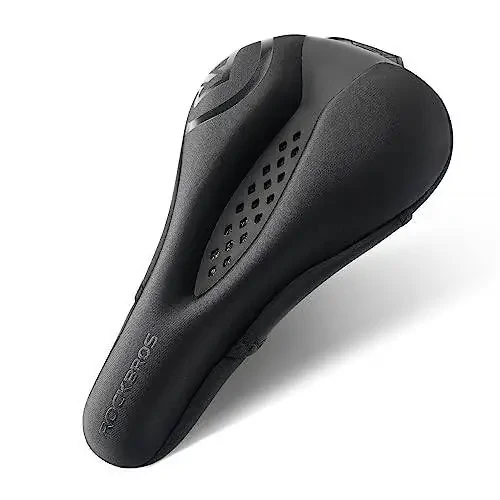 ROCKBROS Bike Seat Cover Bike Seat Cushion for Men Women Comfortable Gel Padded Bicycle Seat Cushion Compatible with Peloton, Outdoor & Indoor - 1