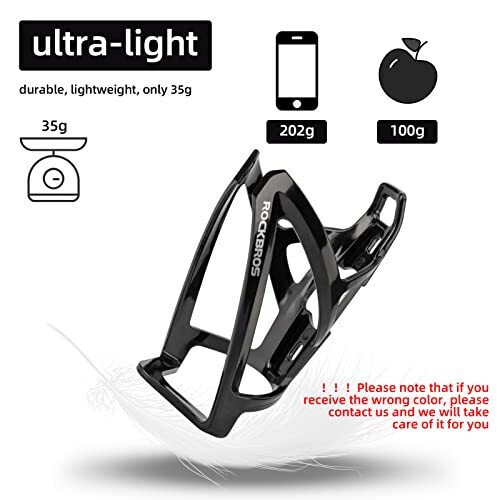 ROCKBROS Bike Water Bottle Holder Ultra-Light Bicycle Bottle Cages with Screws Tool, Universal Bike Cup Holder for Road MTB Mountain Bikes Cycling Accessories（2 Pack） - 4
