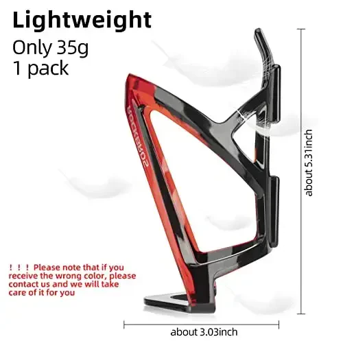 ROCKBROS Bike Water Bottle Holder Ultra-Light Bicycle Bottle Cages with Screws Tool, Universal Bike Cup Holder Rack for Road MTB Bikes - 3