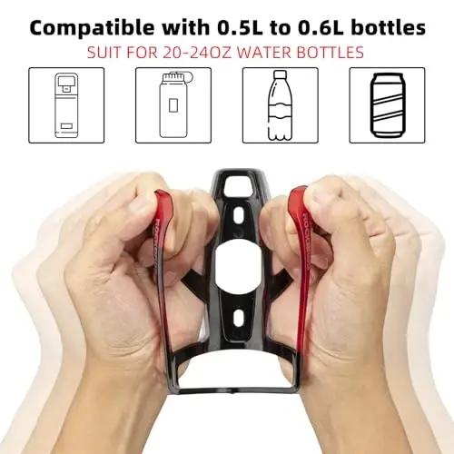 ROCKBROS Bike Water Bottle Holder Ultra-Light Bicycle Bottle Cages with Screws Tool, Universal Bike Cup Holder Rack for Road MTB Bikes - 2