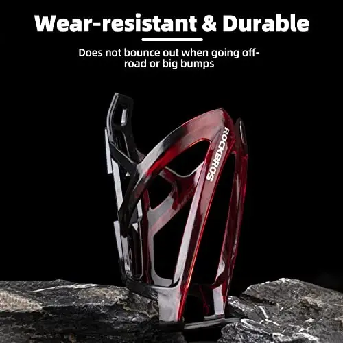 ROCKBROS Bike Water Bottle Holder Ultra-Light Bicycle Bottle Cages with Screws Tool, Universal Bike Cup Holder Rack for Road MTB Bikes - 6