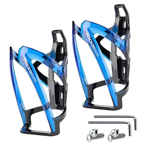 ROCKBROS Bike Water Bottle Holder Ultra-Light Bicycle Bottle Cages with Screws Tool, Universal Bike Cup Holder for Road MTB Mountain Bikes Cycling Accessories（2 Pack） - 1