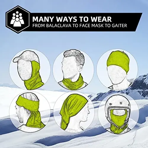 ROCKBROS Cold Weather Balaclava Ski Mask for Men Windproof Thermal Winter Scarf Mask Women Neck Warmer Hood for Cycling - 5