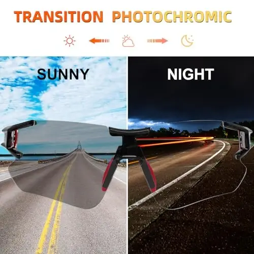 ROCKBROS Cycling Sunglasses Photochromic Bike Glasses for Men Women Sports Goggles UV Protection - 9
