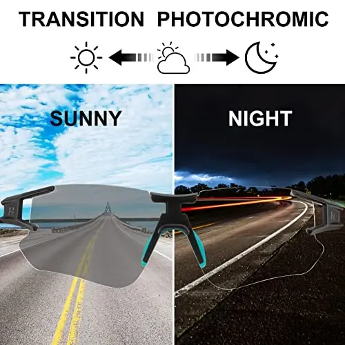 ROCKBROS Cycling Sunglasses Photochromic Bike Glasses for Men Women Sports Goggles UV Protection - 2
