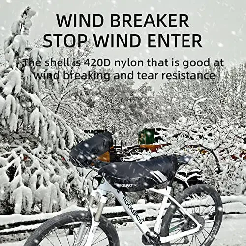 ROCKBROS Handlebar Mitts Mountain Bike Bicycle Bar Mittens Cold Weather Bike Pogies Mitts Windproof Thinsulate Thermal Winter Handlebar Mittens for Mountain Bikes, ATV, Snow Mobile, Motorcycles - 4