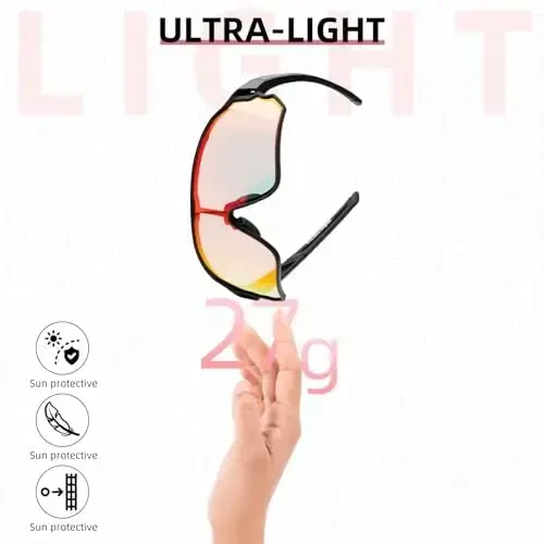 ROCKBROS erkaklar uchun fotochromic quyoshdan saqlaydigan ko'zoynaklar Velosipedda uchish uchun quyoshdan saqlaydigan sport ko'zoynaklari Velosiped ko'zoynaklari - 5