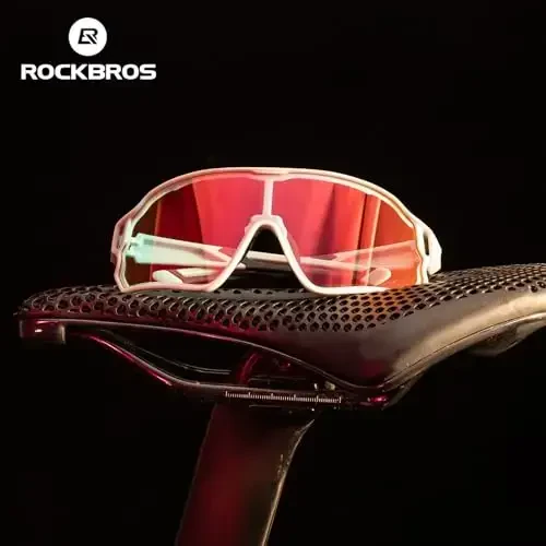 ROCKBROS erkaklar uchun fotoxromik quyoshdan saqlaydigan ko'zoynaklar Velosiped ko'zoynaklari Sport velosiped ko'zoynaklari - 7