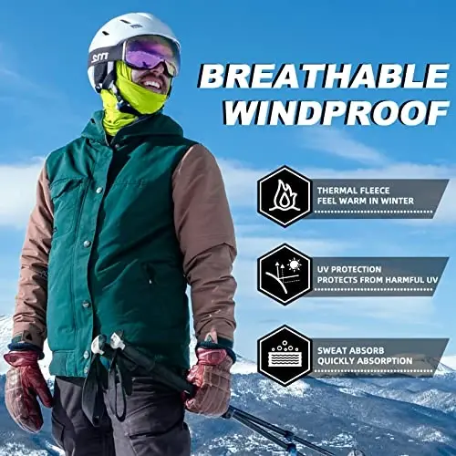 ROCKBROS Erkaklar uchun sovuq ob-havo balaklavasi Ski Mask Shamoldan himoya qiluvchi termal qishki sharf Mask Ayollar uchun bo'yin isitgichi Velosiped uchun qalpoq - ROCKBROS (1)