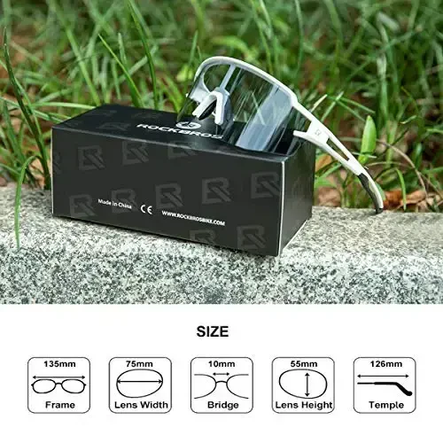 ROCKBROS Erkaklar va Ayollar uchun Xameleon Sport Ko'zoynaklari Velosipedda UV Himoyasi - 6