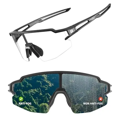 ROCKBROS Photochromic Sports Sunglasses for Men Women Cycling UV Protection 