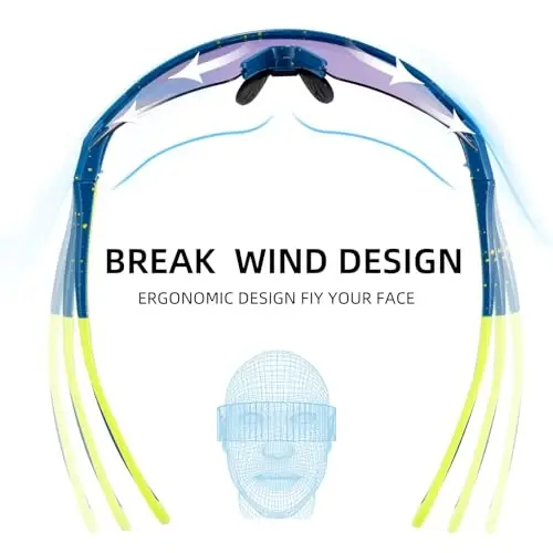 ROCKBROS Photochromic Sports Sunglasses for Men Women Cycling UV Protection - 3