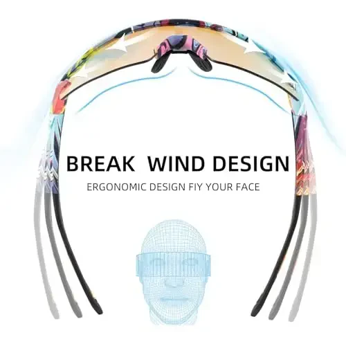 ROCKBROS Photochromic Sports Sunglasses for Men Women Cycling UV Protection - 4