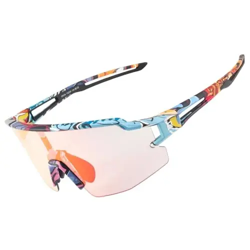 ROCKBROS Photochromic Sports Sunglasses for Men Women Cycling UV Protection 