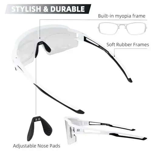 ROCKBROS Photochromic Sports Sunglasses for Men Women Cycling UV Protection - 4