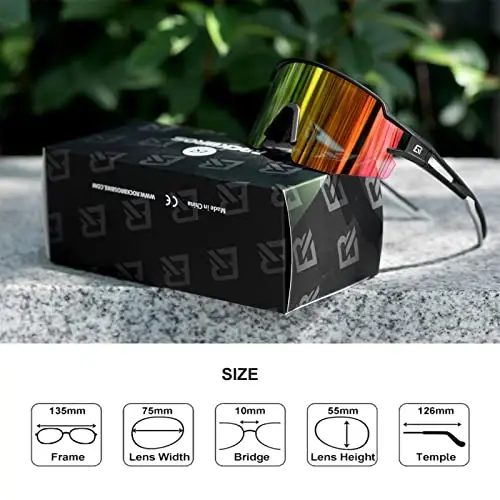 ROCKBROS Photochromic Sports Sunglasses for Men Women Cycling UV Protection - 5