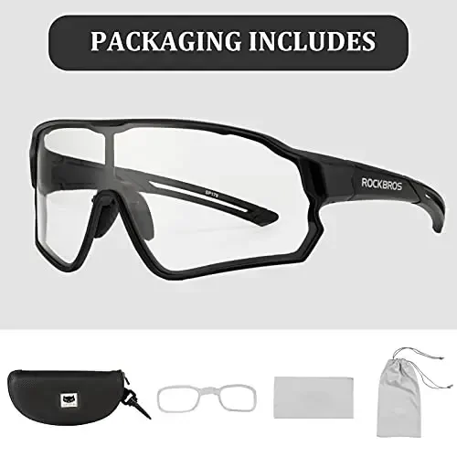 ROCKBROS Photochromic Sunglasses for Men Cycling Sunglasses Sports Bike Glasses - 6