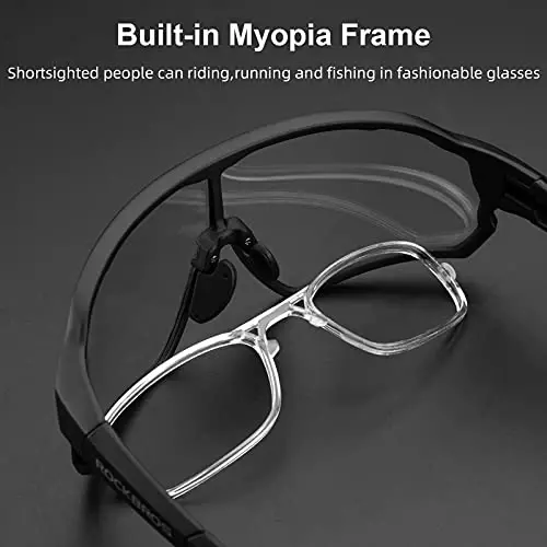 ROCKBROS Photochromic Sunglasses for Men Cycling Sunglasses Sports Bike Glasses - 5