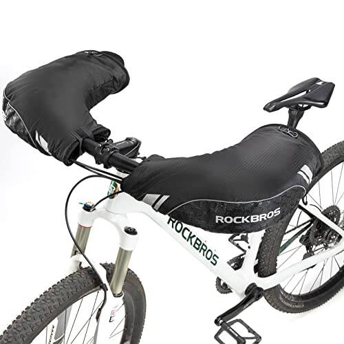 ROCKBROS Handlebar Mitts Mountain Bike Bicycle Bar Mittens Cold Weather Bike Pogies Mitts Windproof Thinsulate Thermal Winter Handlebar Mittens for Mountain Bikes, ATV, Snow Mobile, Motorcycles - 1