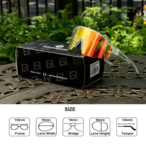 ROCKBROS Photochromic Sports Sunglasses for Men Women Cycling UV Protection - 6