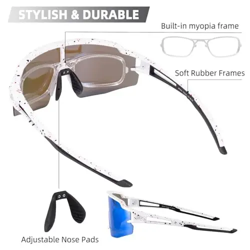 ROCKBROS Photochromic Sports Sunglasses for Men Women Cycling UV Protection - 4