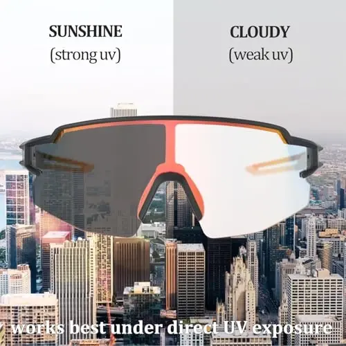 ROCKBROS Photochromic Sports Sunglasses for Men Women Cycling UV Protection - 4