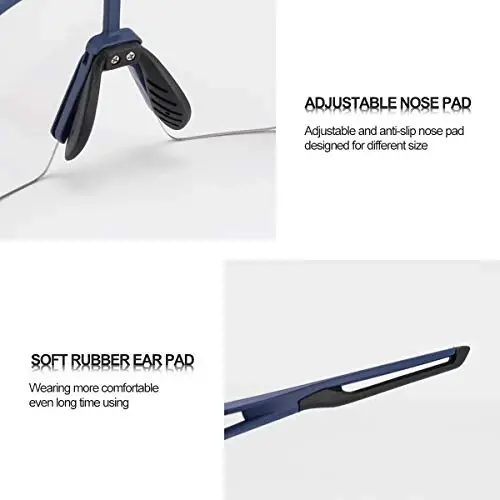 ROCKBROS Photochromic Sports Sunglasses for Men Women Cycling UV Protection - 5