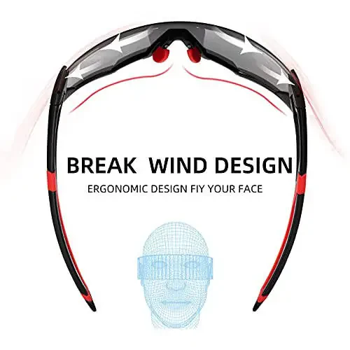 ROCKBROS Photochromic Sunglasses for Men Cycling Sunglasses Sports Bike Glasses - 4