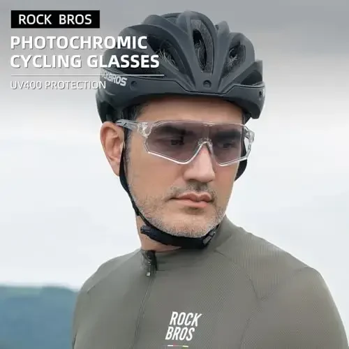 ROCKBROS Photochromic Sunglasses for Men Cycling Sunglasses Sports Bike Glasses - 5