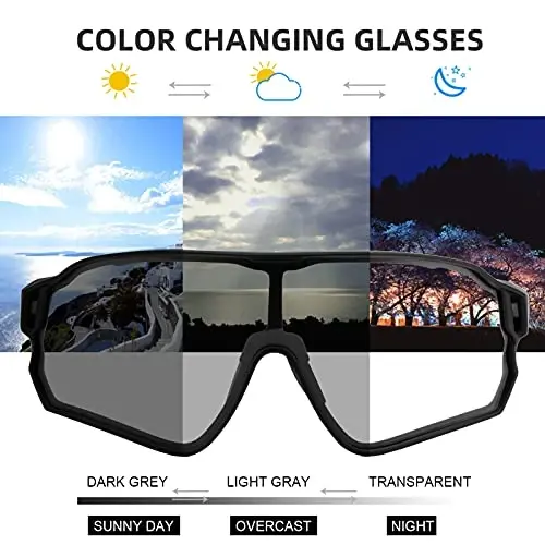 ROCKBROS Photochromic Sunglasses for Men Cycling Sunglasses Sports Bike Glasses - 3