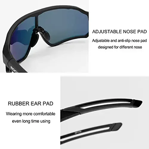 ROCKBROS Polarized Sunglasses UV Protection for Women Men Cycling Sunglasses - 5