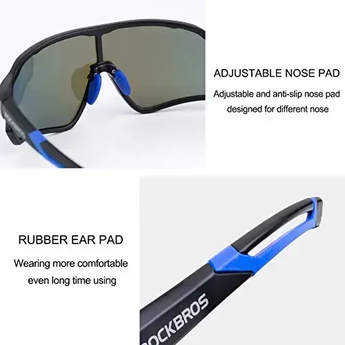 ROCKBROS Polarized Sunglasses UV Protection for Women Men Cycling Sunglasses - 5