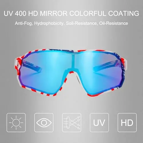 ROCKBROS Polarized Sunglasses UV Protection for Women Men Cycling Sunglasses - 2