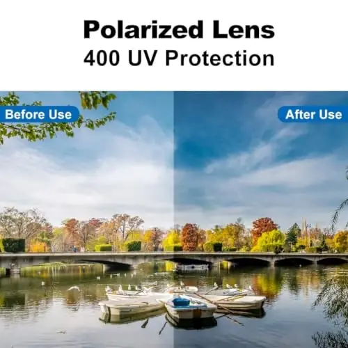 ROCKBROS Polarized Sports Sunglasses Anti-Glare HD Cycling Sun Glasses | Sport-Specific Unobstructed View Professional - UV400 Protection Goggle with Myopia Frame for Running Cycling Driving Hiking - 3