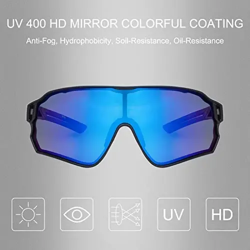 ROCKBROS Polarized Sunglasses UV Protection for Women Men Cycling Sunglasses - 2
