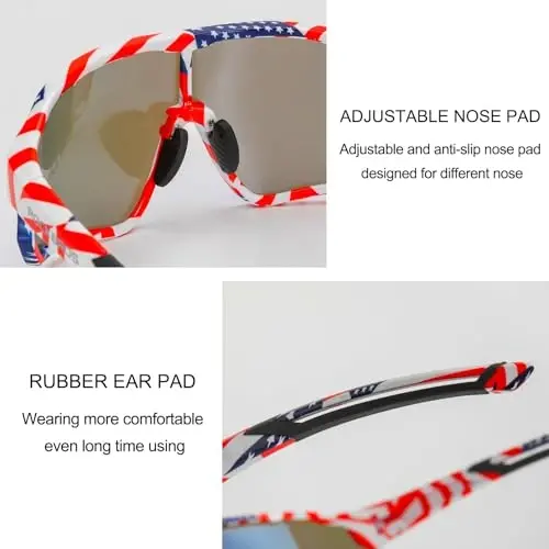 ROCKBROS Polarized Sunglasses UV Protection for Women Men Cycling Sunglasses - 5