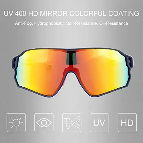 ROCKBROS Polarized Sunglasses UV Protection for Women Men Cycling Sunglasses - 2