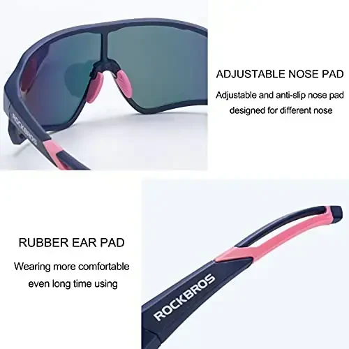 ROCKBROS Polarized Sunglasses UV Protection for Women Men Cycling Sunglasses - 5