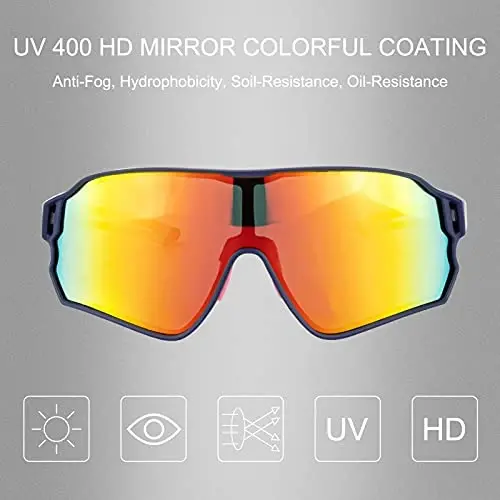 ROCKBROS Polarized Sunglasses UV Protection for Women Men Cycling Sunglasses - 2