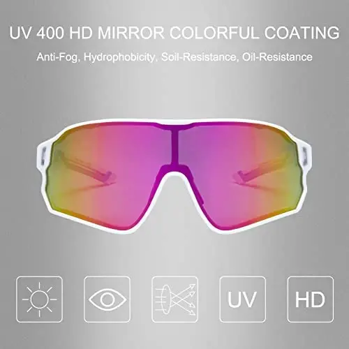 ROCKBROS Polarized Sunglasses UV Protection for Women Men Cycling Sunglasses - 2