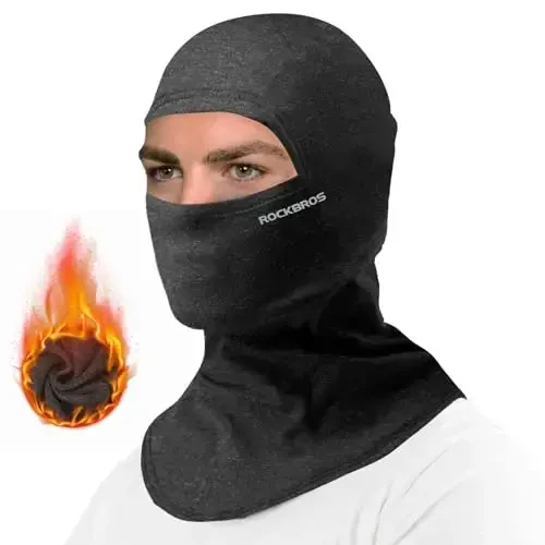 ROCKBROS Cold Weather Balaclava Ski Mask for Men Windproof Thermal Winter Scarf Mask Women Neck Warmer Hood for Cycling - 1