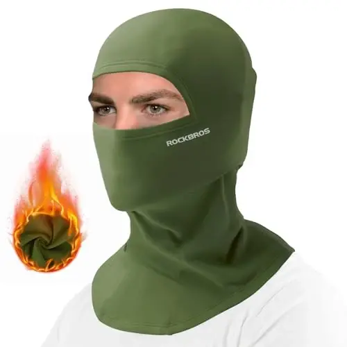 ROCKBROS Cold Weather Balaclava Ski Mask for Men Windproof Thermal Winter Scarf Mask Women Neck Warmer Hood for Cycling - ROCKBROS
